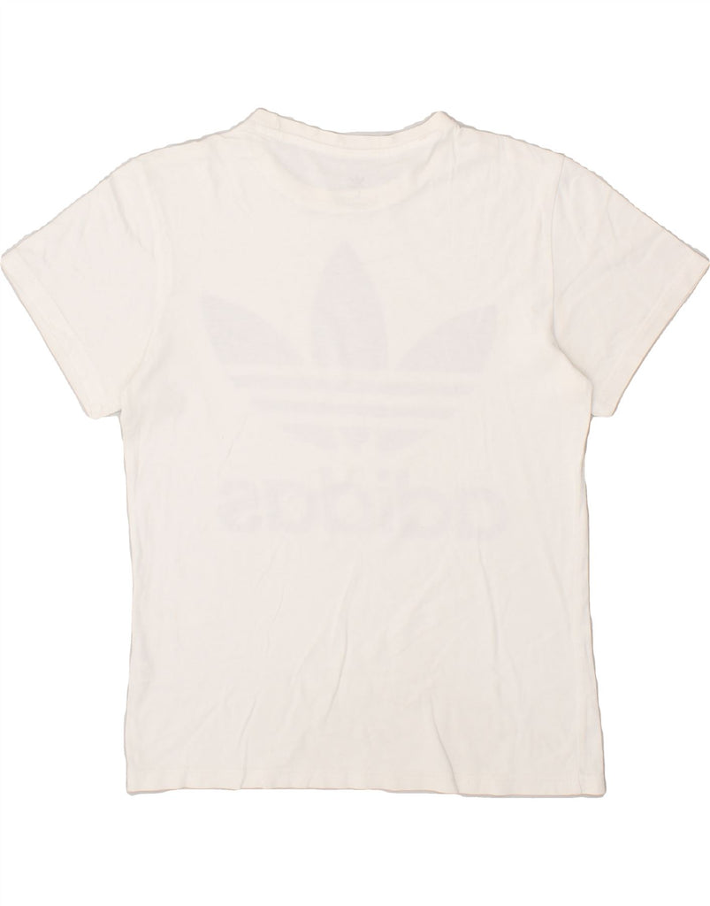 ADIDAS Boys Graphic T-Shirt Top 13-14 Years Large White Cotton | Vintage Adidas | Thrift | Second-Hand Adidas | Used Clothing | Messina Hembry 