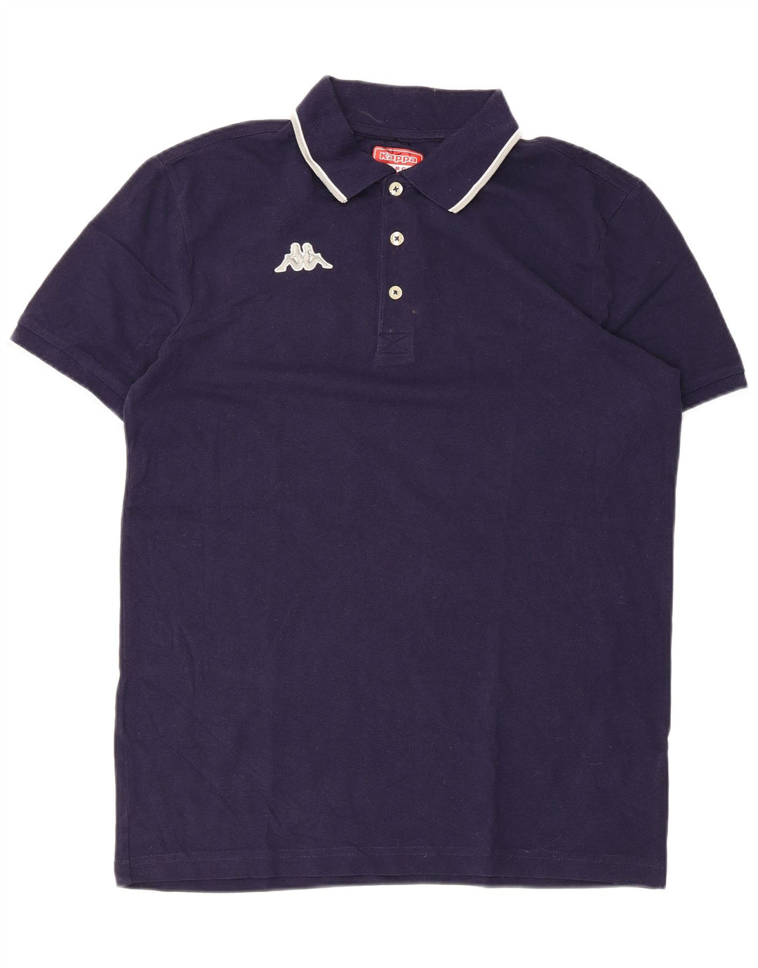 KAPPA Mens Polo Shirt Large Navy Blue Cotton