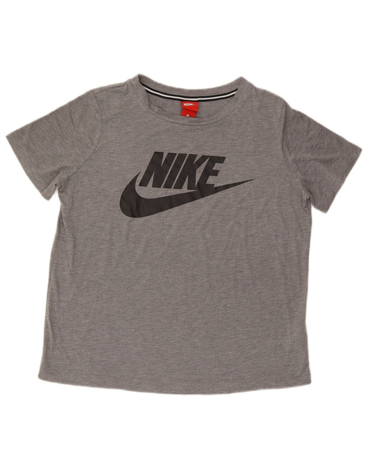 Nike Womens Graphic T-Shirt Top UK 16 Large Grey Polyester