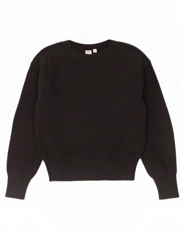 Gap Womens Boat Neck Jumper Sweater UK 10 Small Black Cotton