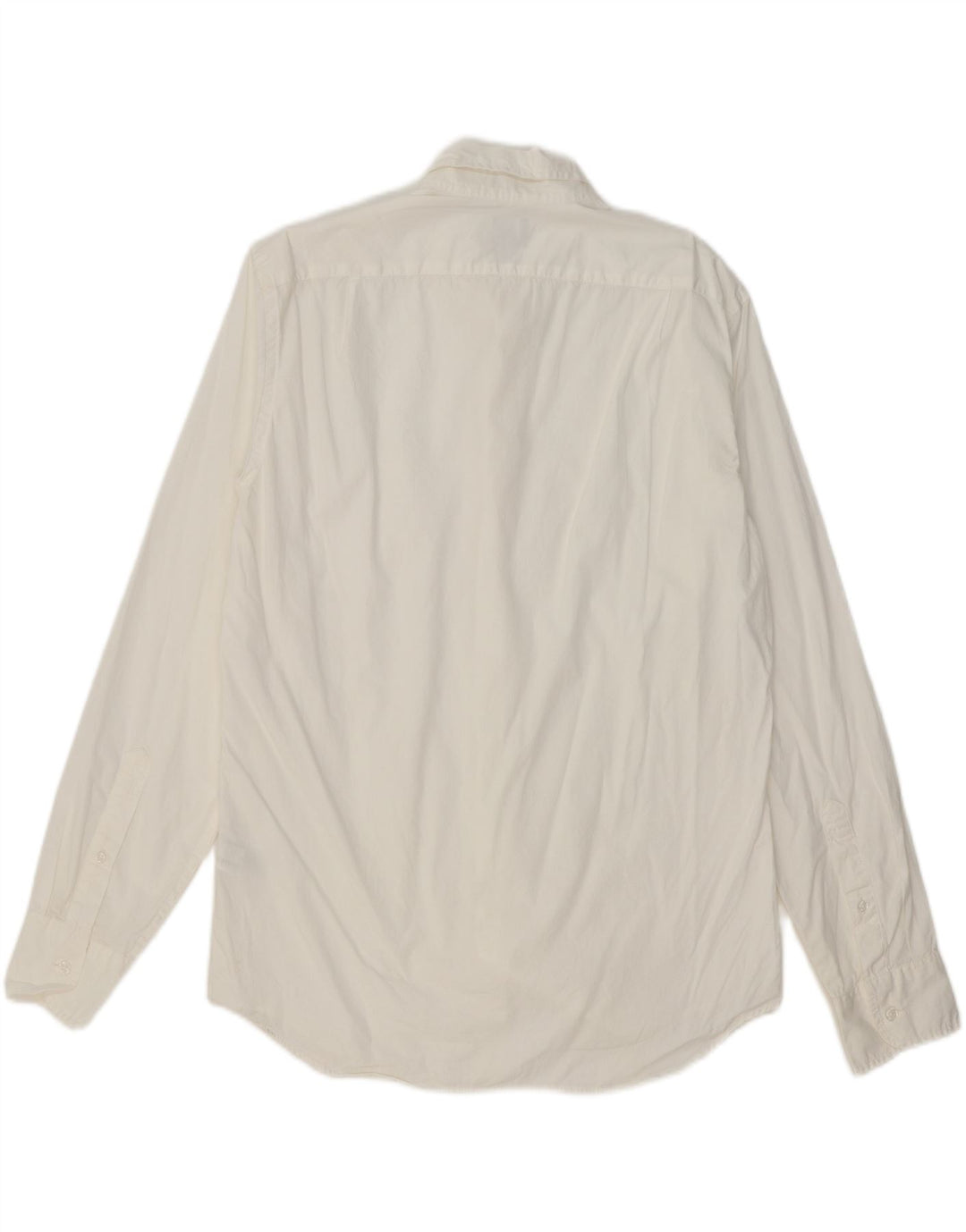 J. CREW Mens Flex Slim Fit Shirt Medium White Cotton Vintage J. Crew and Second-Hand J. Crew from Messina Hembry 