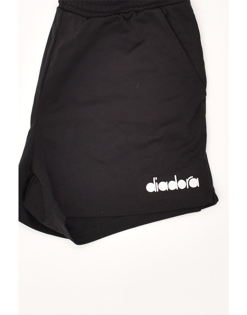 DIADORA Mens Sport Shorts XL Black Polyester | Vintage Diadora | Thrift | Second-Hand Diadora | Used Clothing | Messina Hembry 