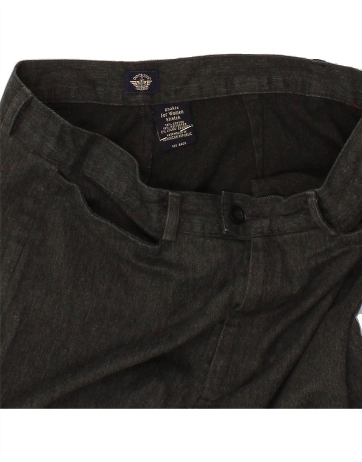 DOCKERS Womens Stretch Tapered Suit Trousers W30 L31 Grey Cotton Vintage Dockers and Second-Hand Dockers from Messina Hembry 