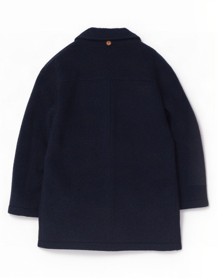 Vintage Mens Duffle Coat IT 50 Large Navy Blue Wool