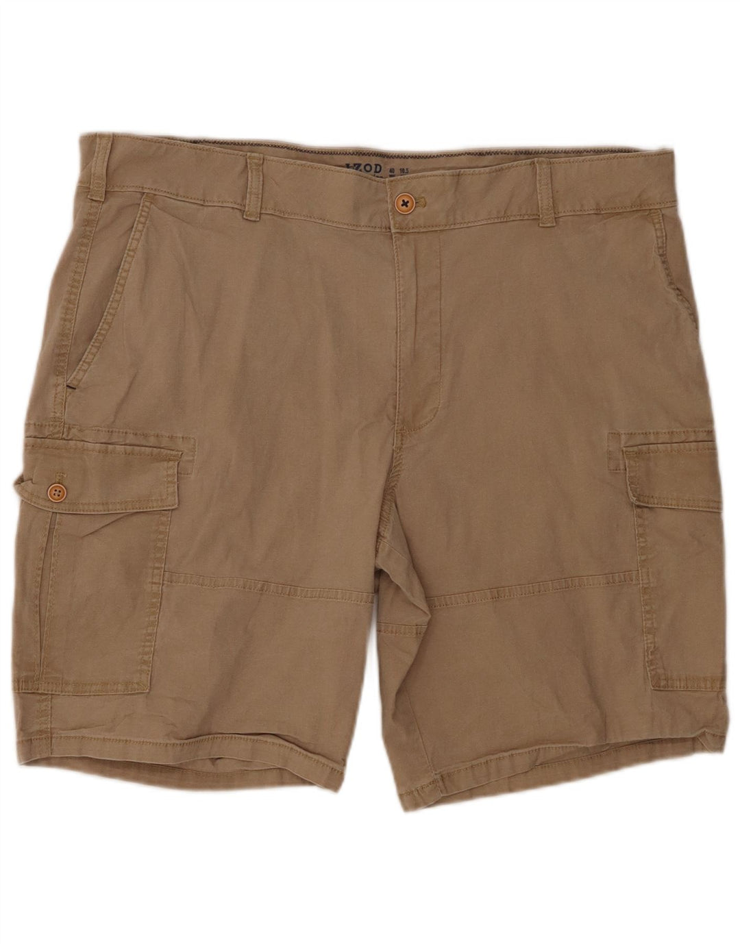 IZOD Mens Salt Water Cargo Shorts W40 XL  Beige Cotton