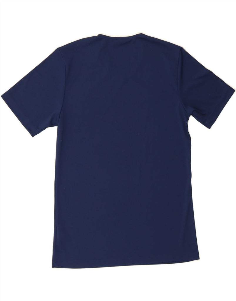 ADIDAS Mens T-Shirt Top Medium Navy Blue Polyester Vintage Adidas and Second-Hand Adidas from Messina Hembry 
