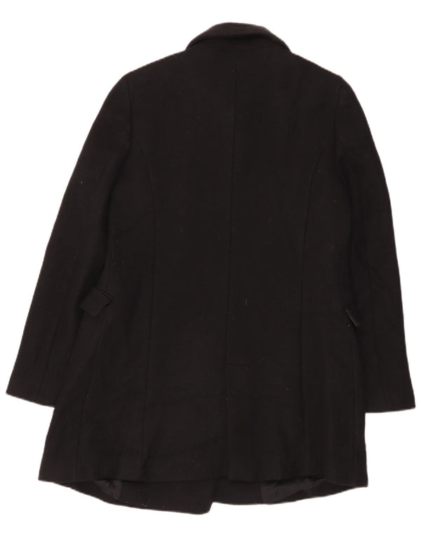 Zara Womens Overcoat UK 14 Large Black