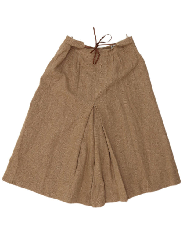Vintage Womens High Waist Cargo Shorts IT 48 XL W30 Beige Herringbone