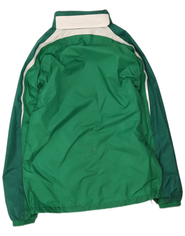 Erima Mens Hooded Rain Jacket UK 38 Medium Green Colourblock Polyamide