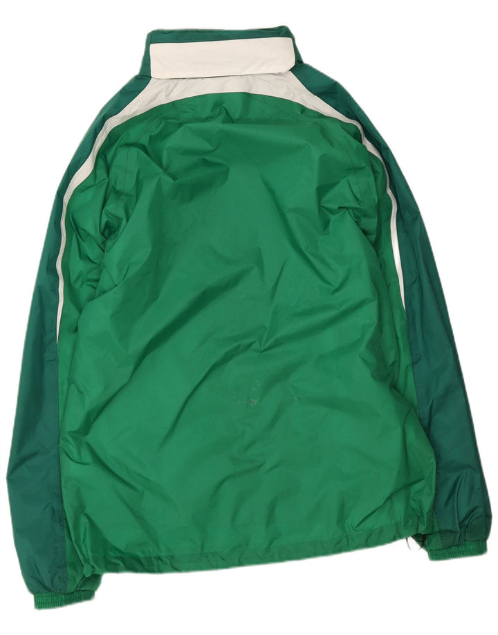 Erima Mens Hooded Rain Jacket UK 38 Medium Green Colourblock Polyamide