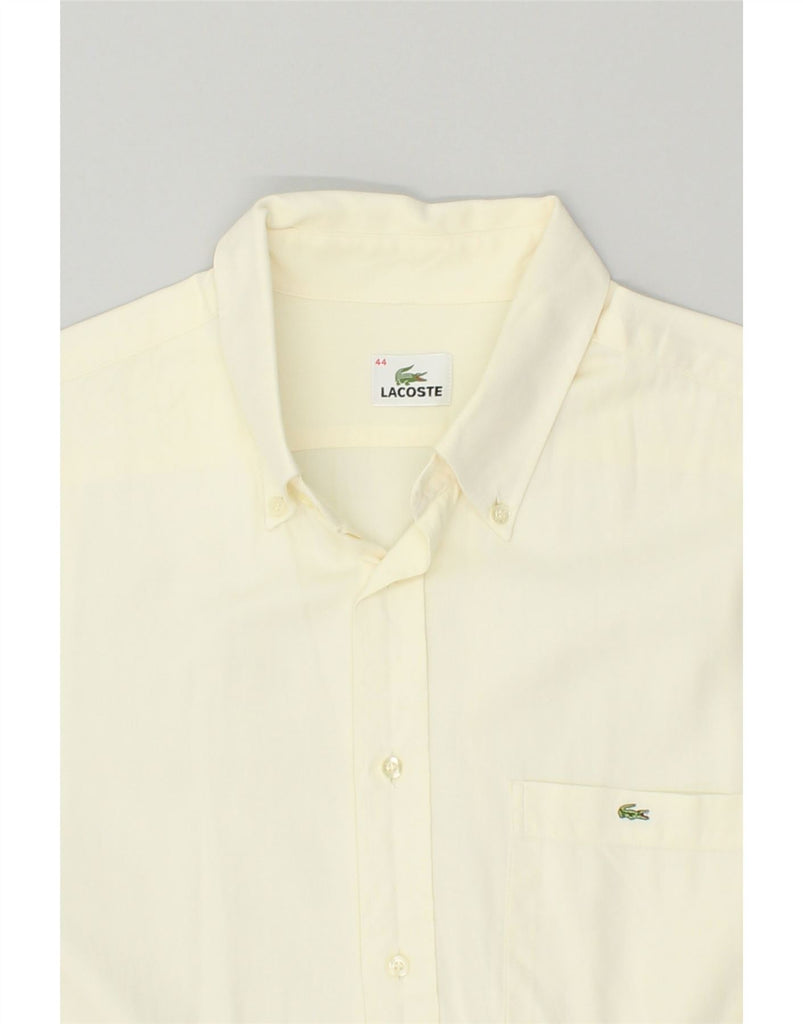 LACOSTE Mens Shirt Size 44 XL Yellow Cotton | Vintage Lacoste | Thrift | Second-Hand Lacoste | Used Clothing | Messina Hembry 