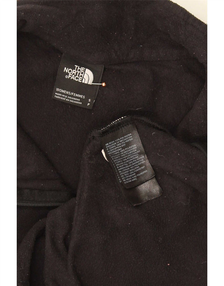 The North Face Womens Zip Neck Fleece Jumper UK 10 Small Black Polyester