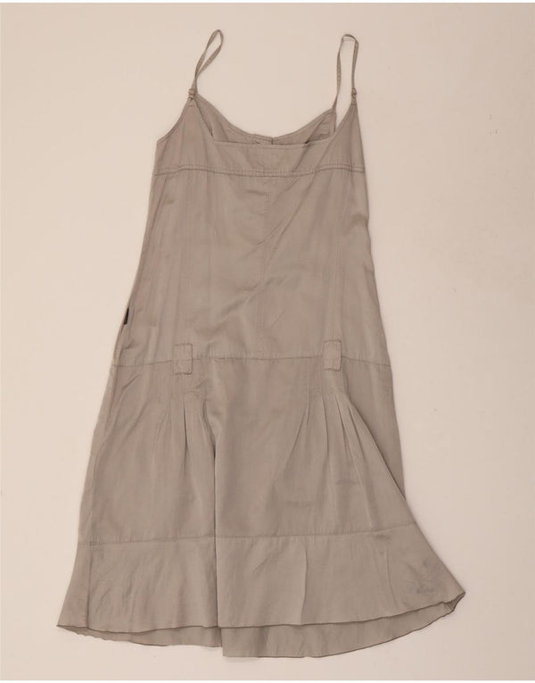 CALVIN KLEIN JEANS Womens Sundress UK 18 XL Grey Silk
