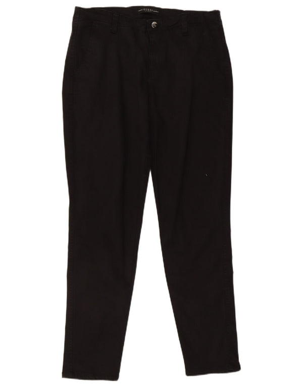 Guess Womens Slim Chino Trousers W31 L29 Black Lyocell