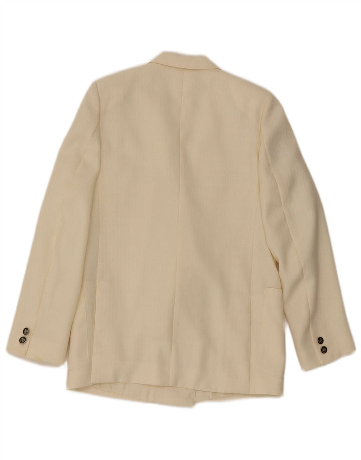 Cody Womens Double Breasted Blazer Jacket IT 40 Small Off White