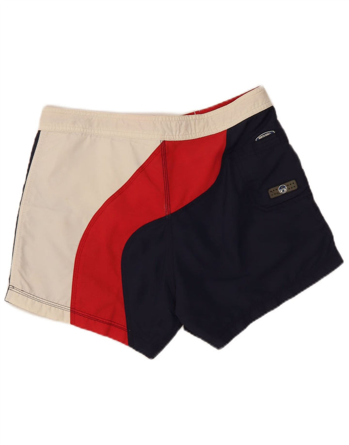 NORTH SAILS Mens Graphic Swimming Shorts Small  Navy Blue Colourblock