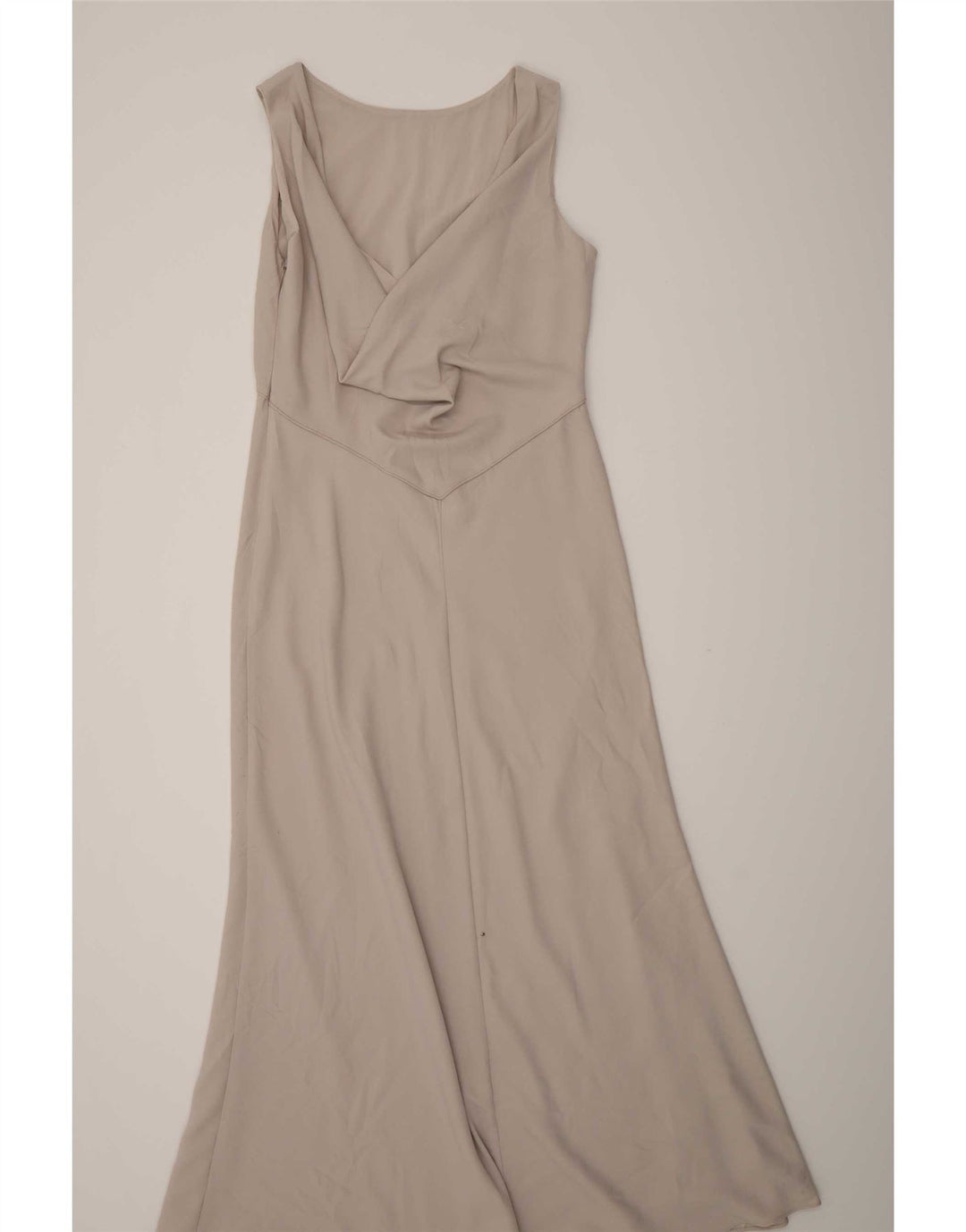 John Lewis Womens Sleeveless Maxi Dress UK 16 Large Grey Polyester