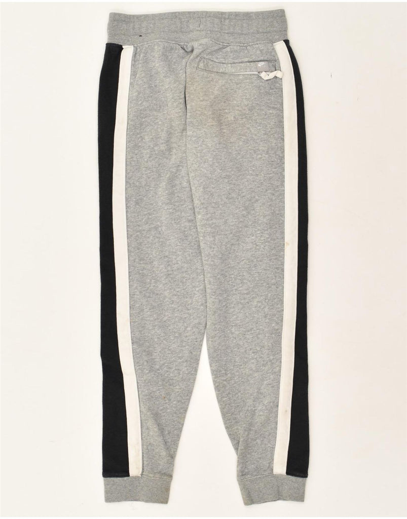 NIKE Boys Tracksuit Trousers Joggers 9-10 Years Medium  Grey Colourblock | Vintage Nike | Thrift | Second-Hand Nike | Used Clothing | Messina Hembry 