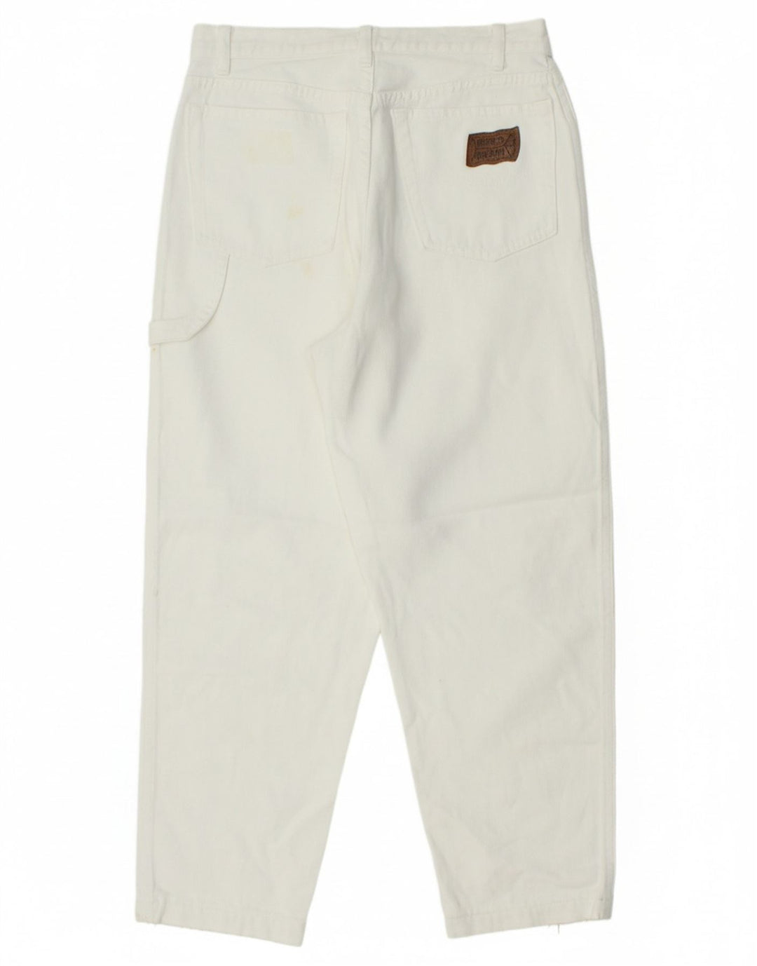 ENRICO COVERI Womens Cropped Trousers W26 L23 White Cotton
