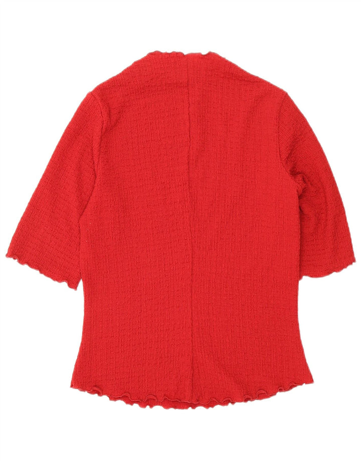 & OTHER STORIES Womens Top 3/4 Sleeve UK 10 Small Red Polyester