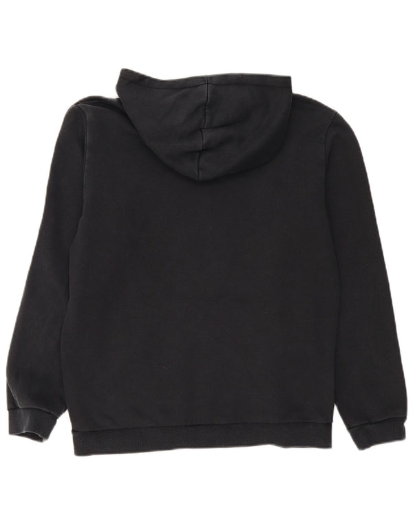 Puma Boys Graphic Hoodie Jumper 15-16 Years Black Cotton