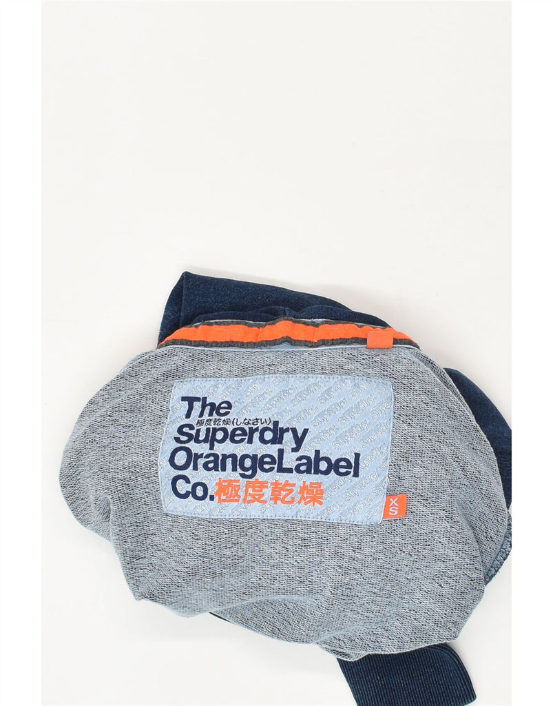 SUPERDRY Mens Hoodie Jumper XS Navy Blue Cotton | Vintage Superdry | Thrift | Second-Hand Superdry | Used Clothing | Messina Hembry 