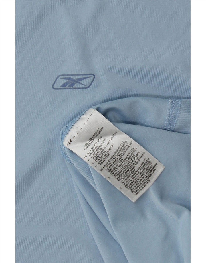 REEBOK Womens Vest Top UK 14 Medium Blue Polyester