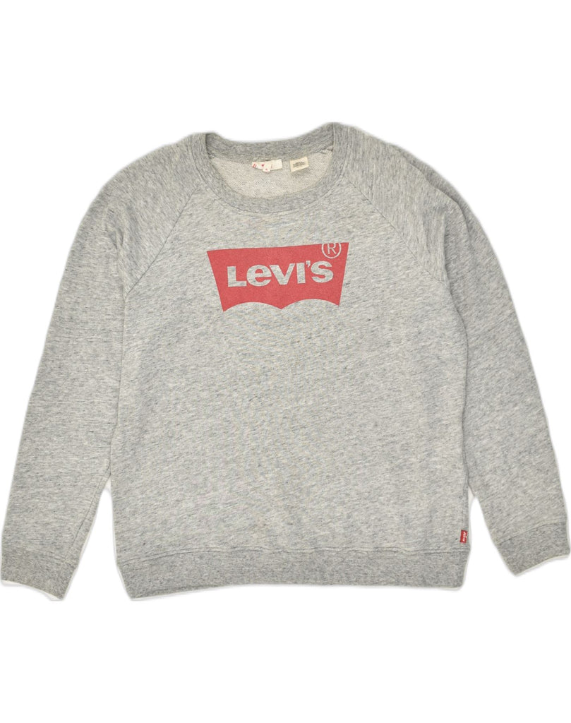 LEVI'S Mens Graphic Sweatshirt Jumper Small Grey Cotton | Vintage Levi's | Thrift | Second-Hand Levi's | Used Clothing | Messina Hembry 