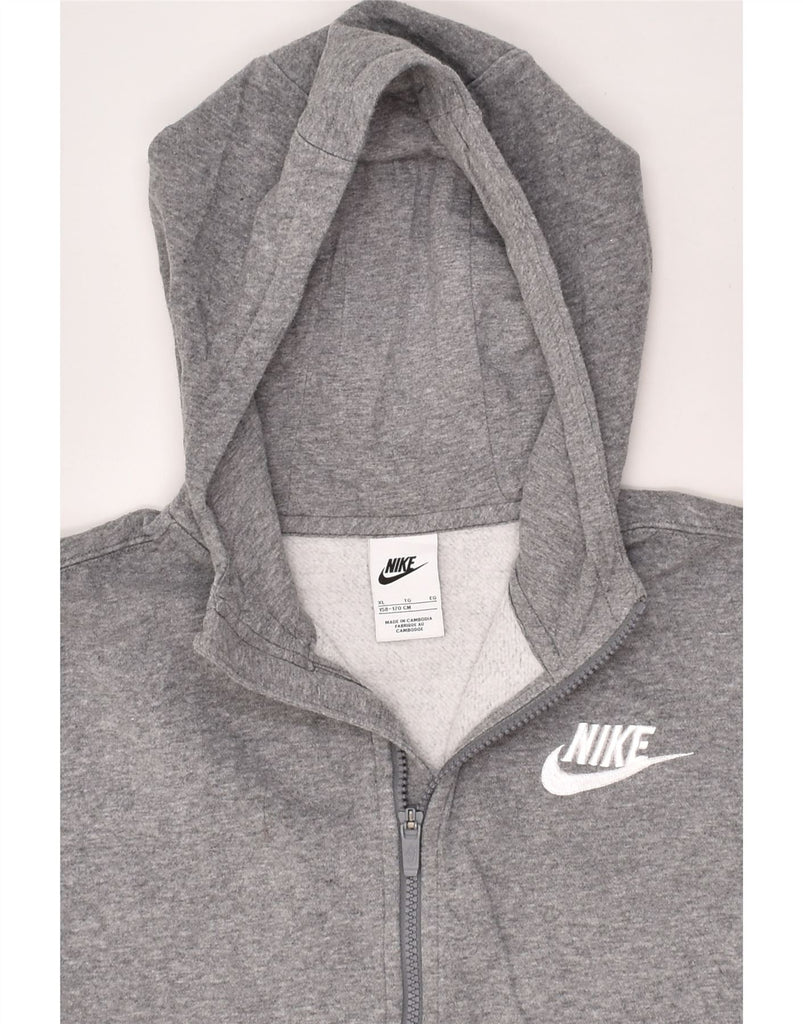 NIKE Boys Zip Hoodie Sweater 13-14 Years XL Grey Cotton | Vintage Nike | Thrift | Second-Hand Nike | Used Clothing | Messina Hembry 