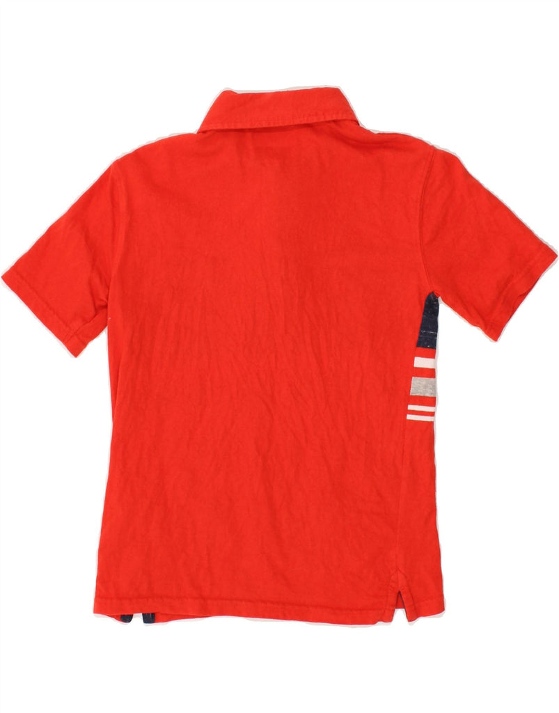 WRANGLER Boys Polo Shirt 7-8 Years Medium Red Colourblock Cotton | Vintage Wrangler | Thrift | Second-Hand Wrangler | Used Clothing | Messina Hembry 