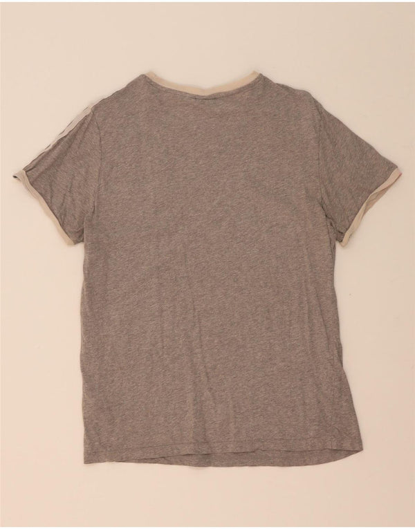 Adidas Womens T-Shirt Top UK 10 Small Grey Flecked Cotton