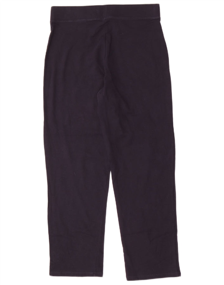 Marks & Spencer Womens Tracksuit Trousers UK 12 Medium Navy Blue Cotton