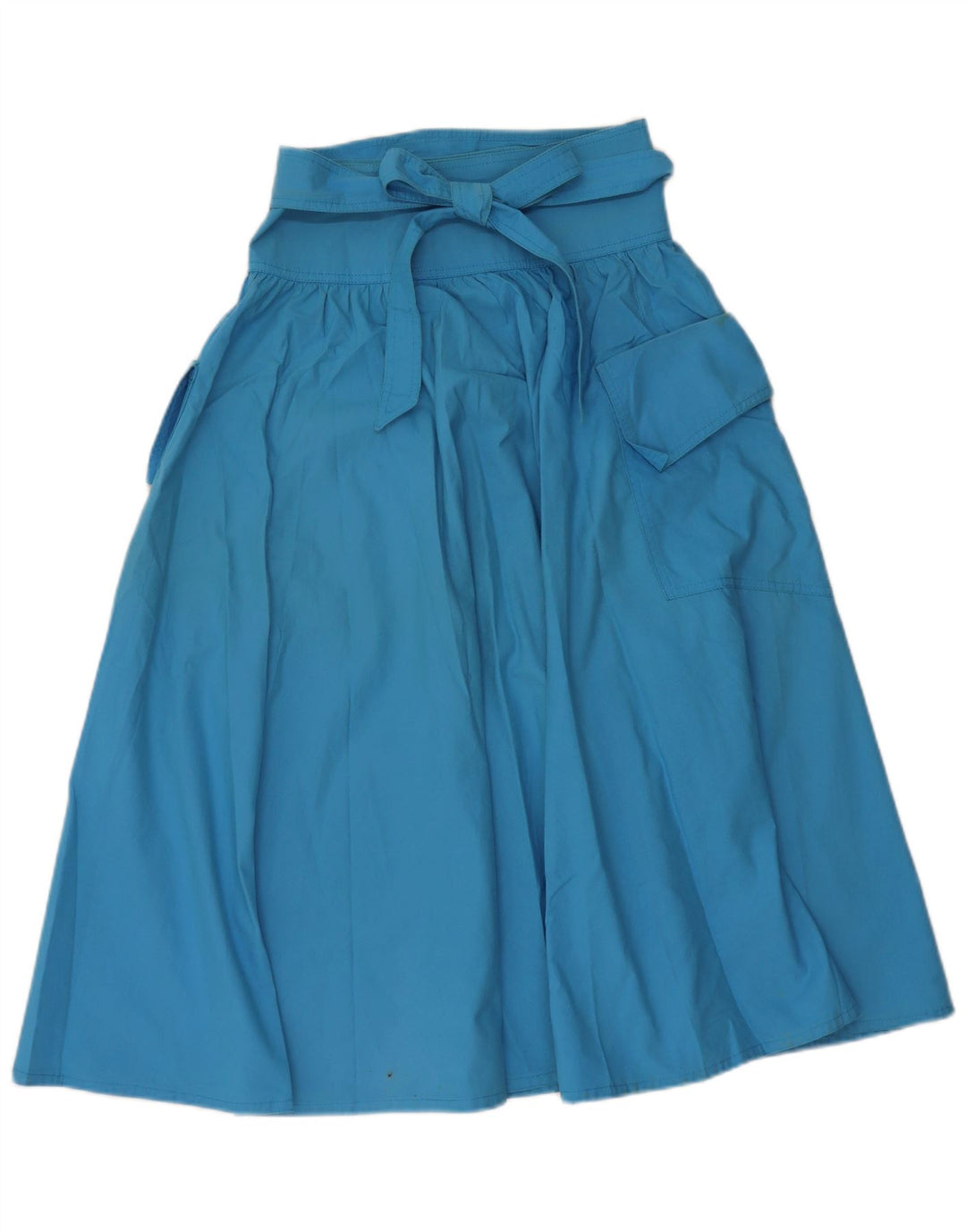 Vintage Womens A-Line Skirt Small W27 Blue Cotton