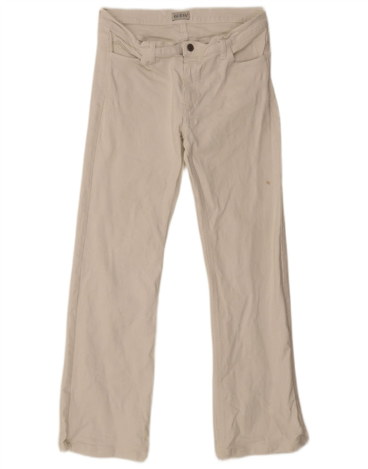 Guess Mens Bootcut Jeans W34 L28 Off White