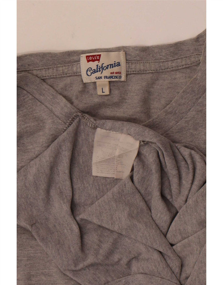 Levi's Mens T-Shirt Top Large Grey Cotton