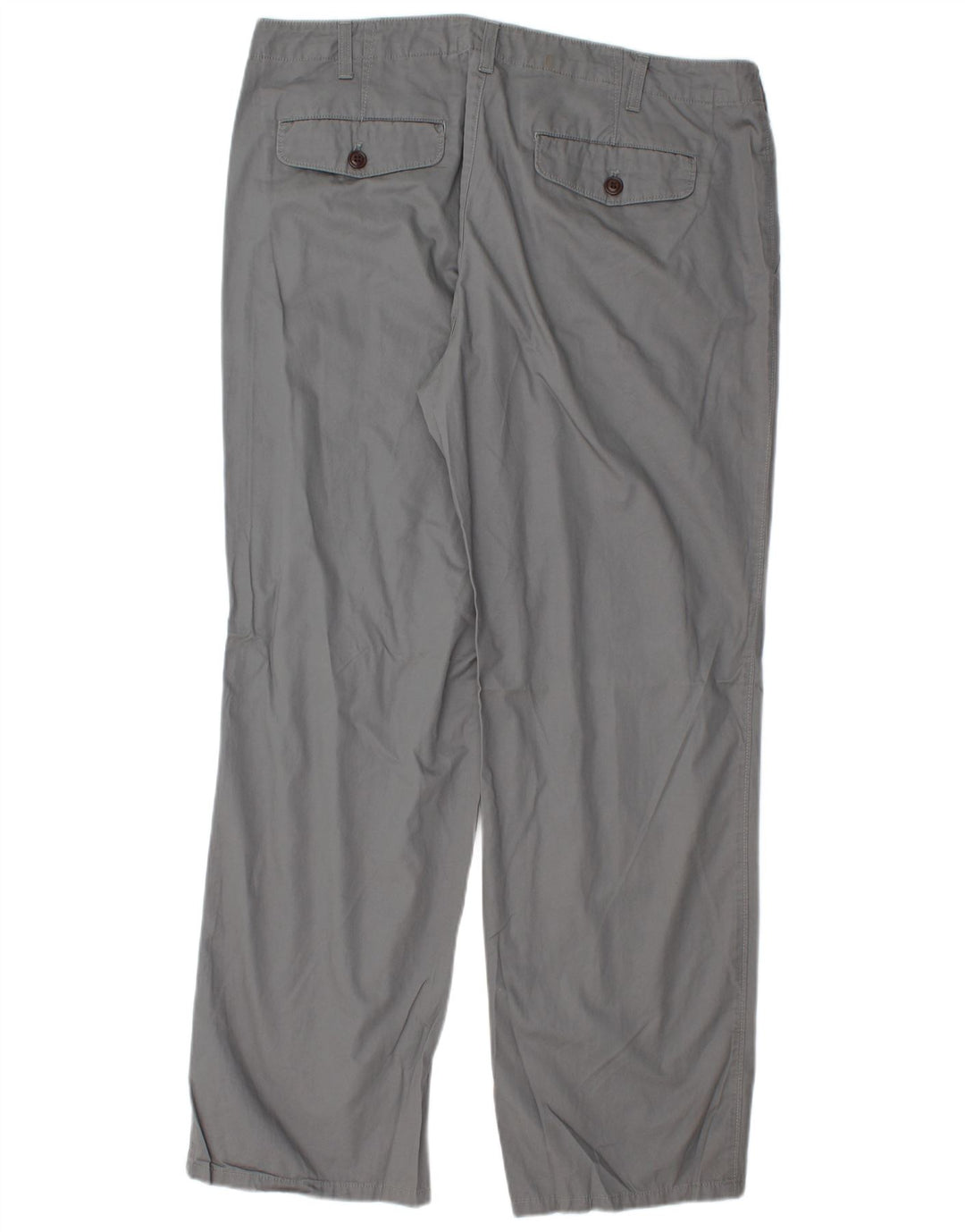 EDDIE BAUER Mens Straight Chino Trousers W38 L32 Grey Cotton