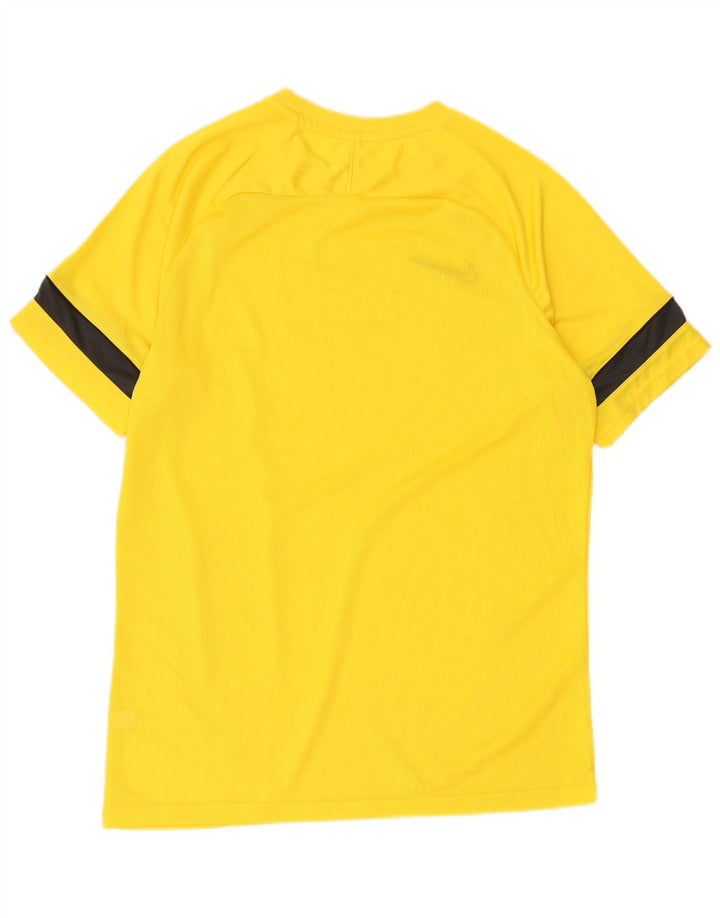 Nike Mens Dri Fit T-Shirt Top Large Yellow Colourblock