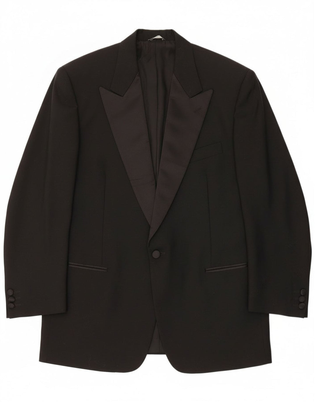 Mario Zegna Mens 1 Button Blazer Jacket IT 50 Large Black Colourblock Wool