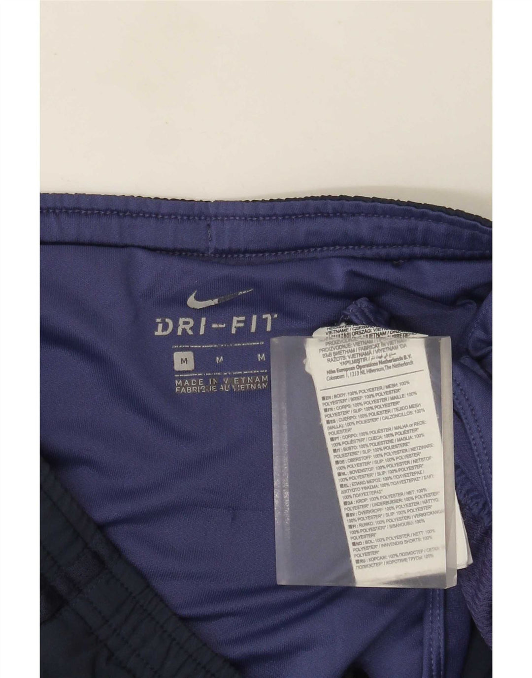 Nike Mens Dri Fit Sport Shorts Medium Navy Blue Colourblock Polyester