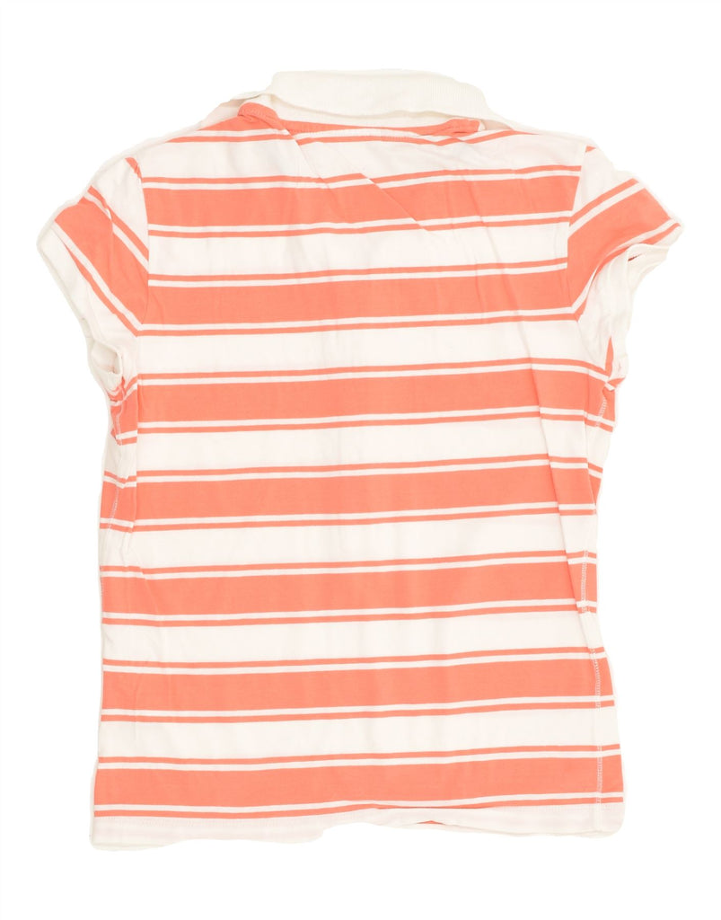 CHAMPION Girls Heritage Fit Polo Shirt 7-8 Years Small Pink Striped Cotton | Vintage Champion | Thrift | Second-Hand Champion | Used Clothing | Messina Hembry 