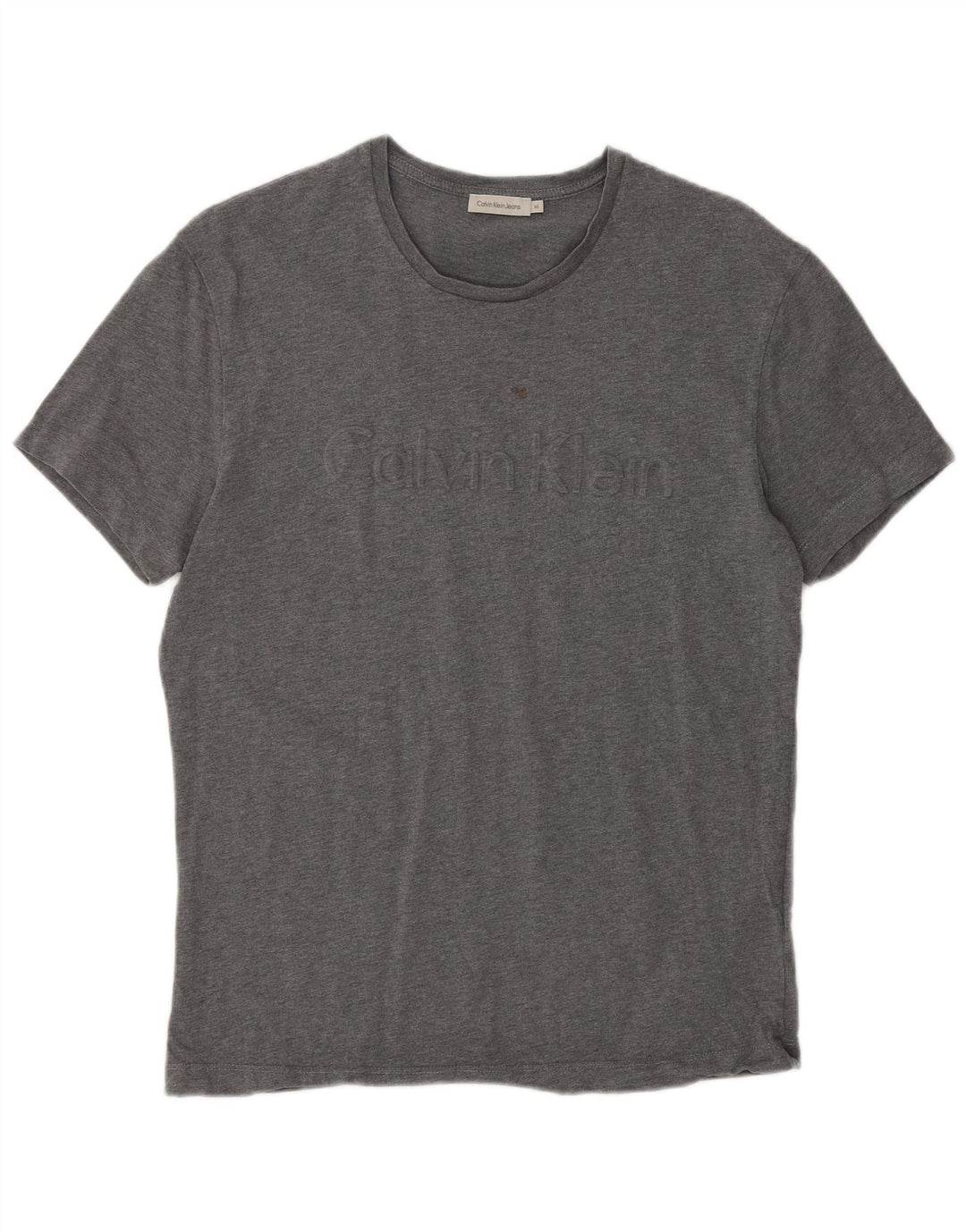 CALVIN KLEIN Mens Graphic T-Shirt Top Medium Grey Cotton
