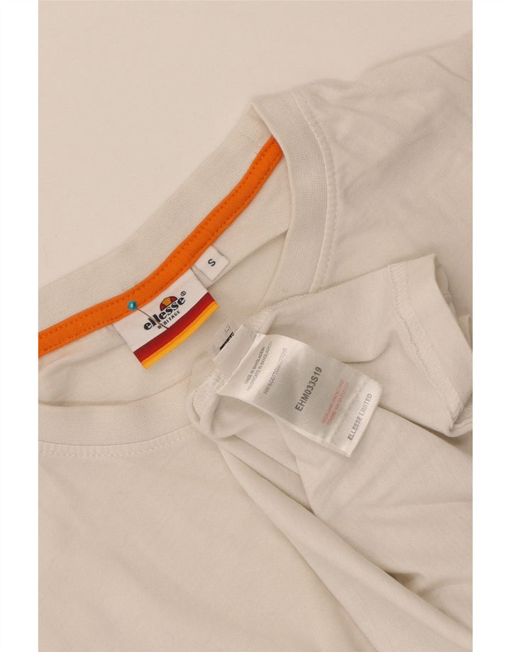 Ellesse Mens Heritage Graphic T-Shirt Top Small White Cotton