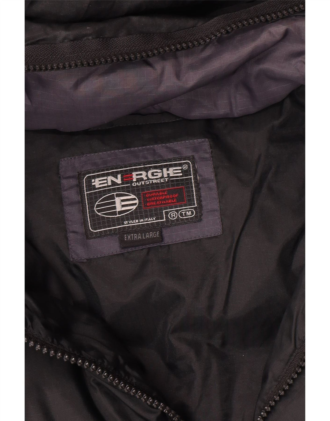 Energie Mens Hooded Padded Jacket UK 42 XL Black