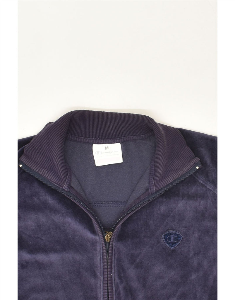 CHAMPION Womens Tracksuit Top Jacket UK 14 Medium Purple Cotton | Vintage Champion | Thrift | Second-Hand Champion | Used Clothing | Messina Hembry 