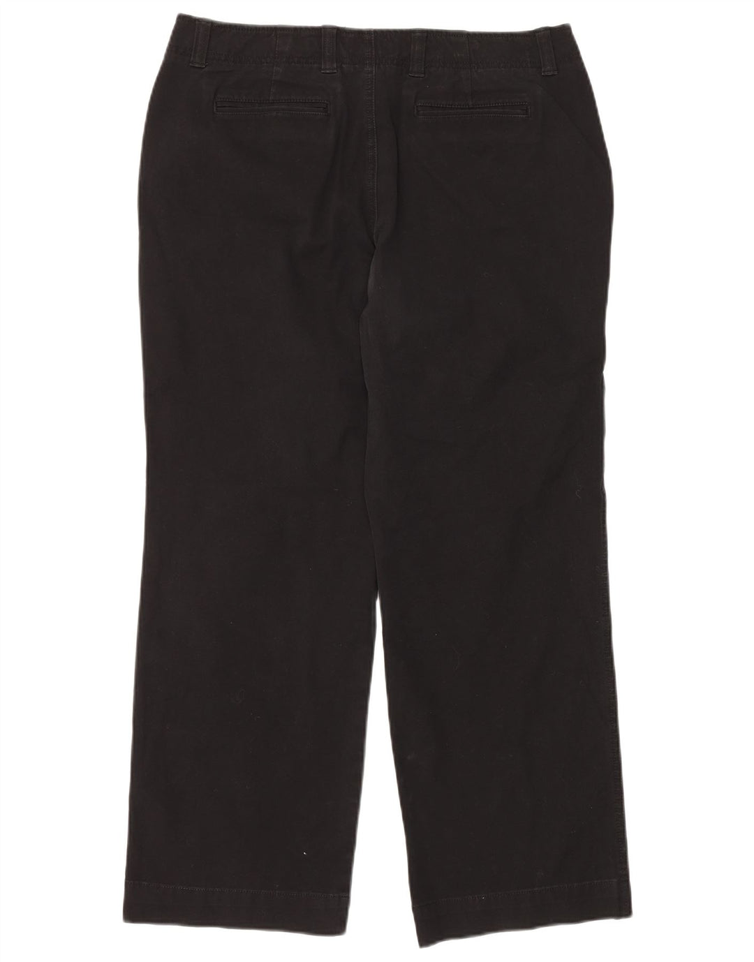 EDDIE BAUER Womens Straight Chino Trousers IT 46 Large W34 L30 Black