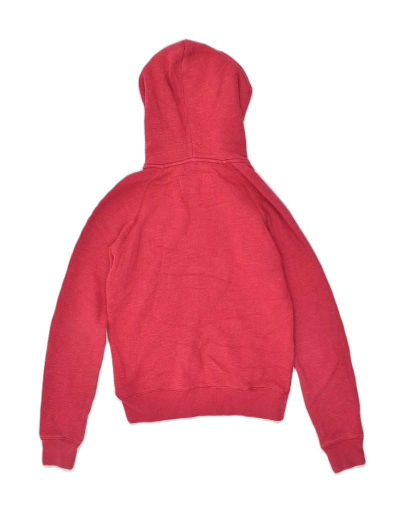 JACK WILLS Womens Graphic Zip Hoodie Sweater UK 10 Small  Red Cotton | Vintage Jack Wills | Thrift | Second-Hand Jack Wills | Used Clothing | Messina Hembry 