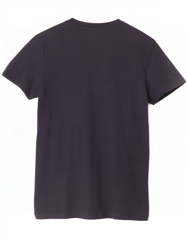Adidas Womens Graphic T-Shirt Top UK 12/14 Medium Navy Blue Cotton