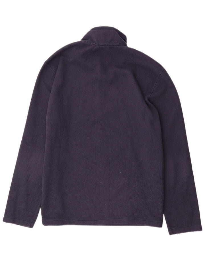 The North Face Mens Zip Neck Fleece Jumper XL Navy Blue Polyester