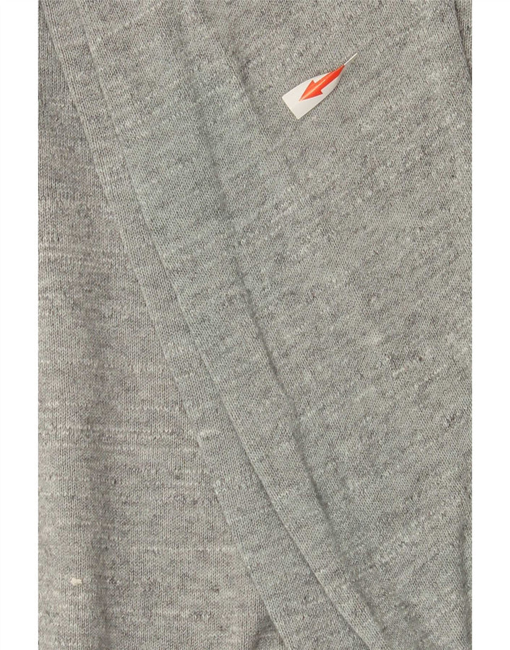 Fred Perry Mens Crew Neck Jumper Sweater XL Grey Colourblock Cotton