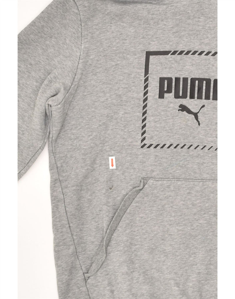 PUMA Boys Graphic Hoodie Jumper 15-16 Years Grey | Vintage Puma | Thrift | Second-Hand Puma | Used Clothing | Messina Hembry 